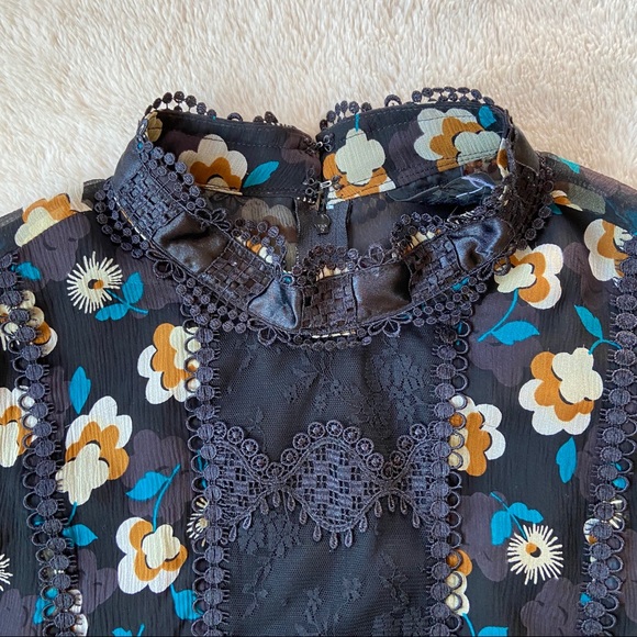 Anna Sui For Anthropologie Victoriana Silk Blouse - Picture 5 of 8